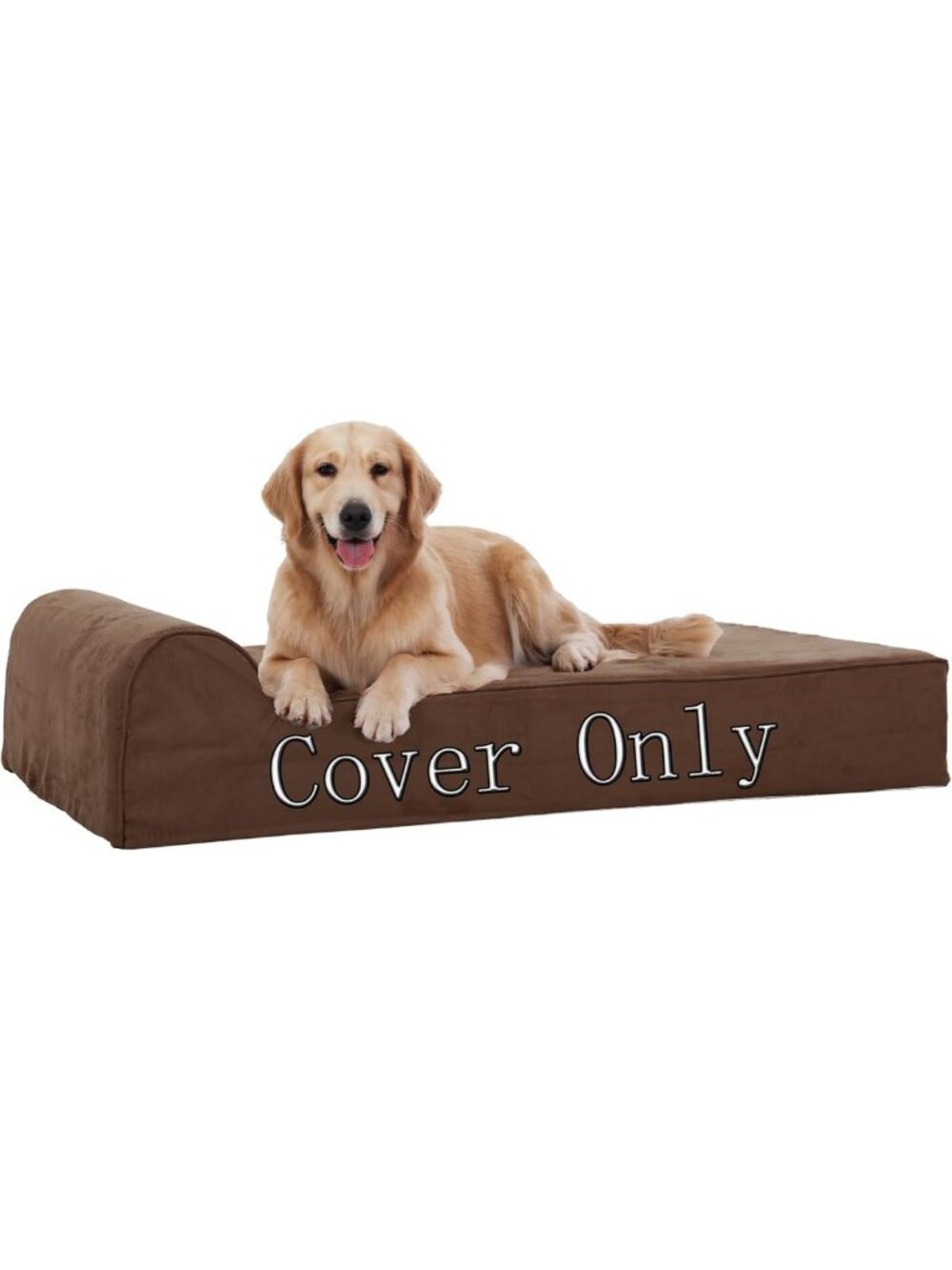 Large Memory Foam Dog Bed Cover - Zippered Replacement Case, Chocolate Liner